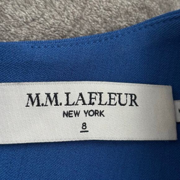 M.M.LAFLEUR THE EMILY DRESS SIDE POCKETS ANTI-ODOR RECYCLED BLUE WOMEN SIZE 8 - Picture 10 of 12